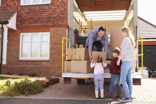 Professional removals and storage services in Chislehurst with moving boxes