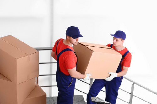 Packing belongings into a mobile storage unit in Chislehurst